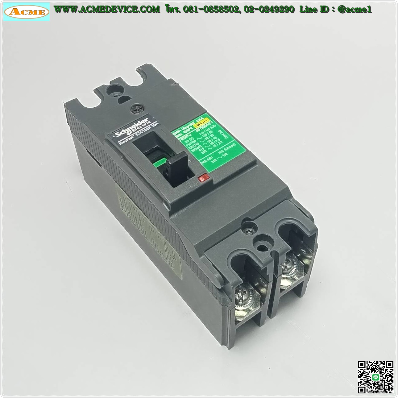 Breaker 2P Schneider รุ่น EZC100H, 30A
