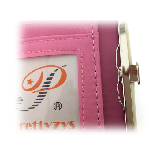 กระเป๋าใส่มือถือ/สตางค์/นามบัตร ขนาด L (สีน้ำตาลอ่อน ด้านในสีชมพู)