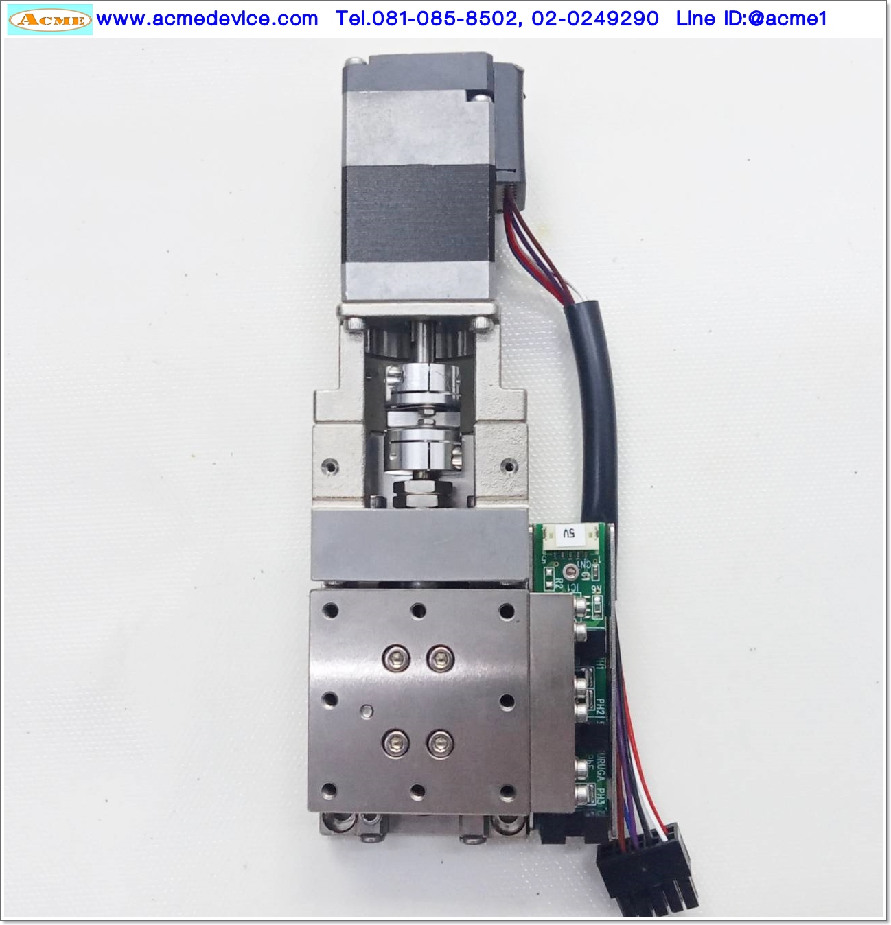 แกนสําเร็จรูป Ball Screw Suruga Seiki รุ่น PG413-L05AG-PAP, Sensor 5Vdc, ขนาด 40x40mm, Stroke 13mm & Stepping Oriental รุ่น ARD-K (Driver set)