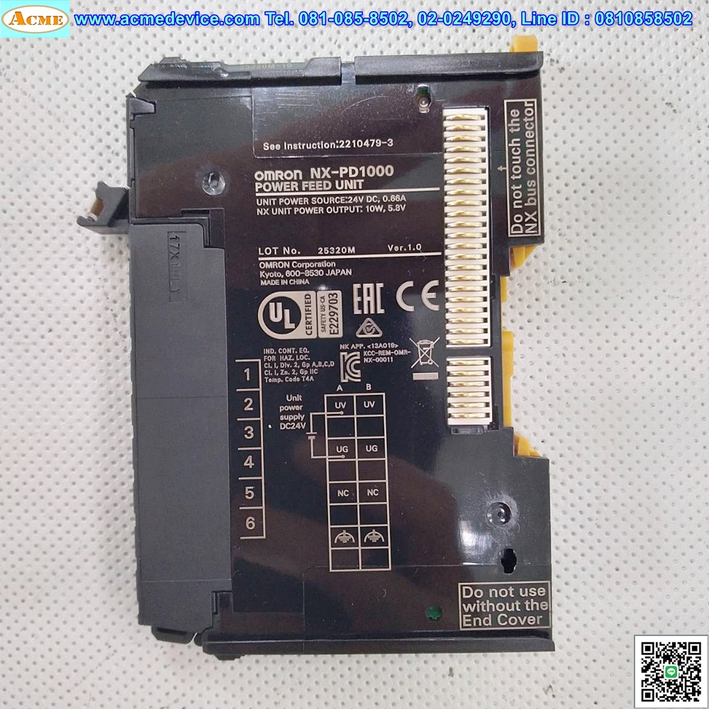 Power Feed Unit Omron รุ่น NX-PD1000, 24Vdc, 0.66A, 10W