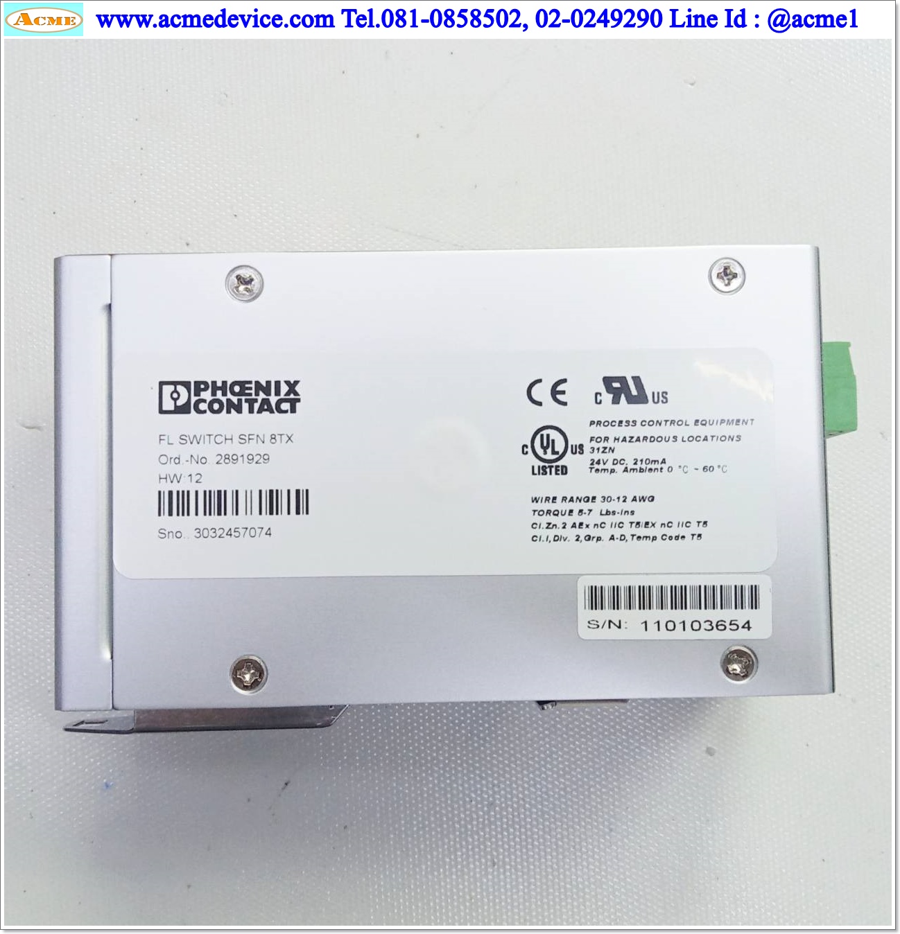 Industrial Hub Phoenix Contact รุ่น FL SWITCH SFN 8TX, 8 Port