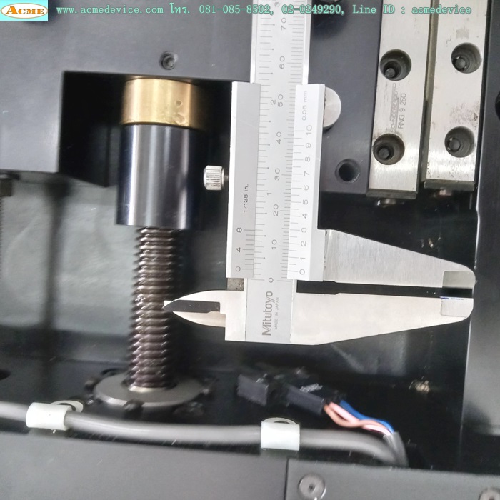 แกนสําเร็จรูป Reed Screw ??? รุ่น ???, ขนาด 235 mm x 410 mm, เพลาโต 16 mm, Stroke 100 mm, Pit 2 mm & Motor M2-3424-D