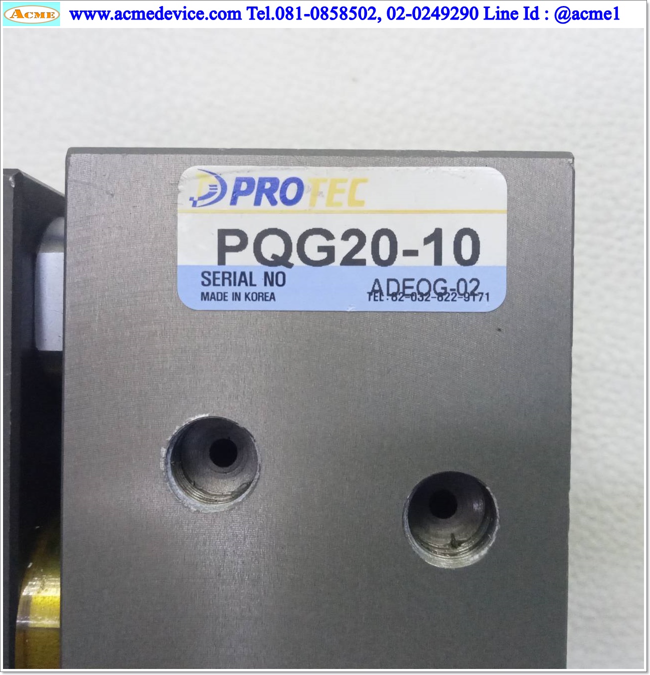Block cylinder Protec รุ่น PQG20-10, Bore 20 mm., Stroke 10 mm.