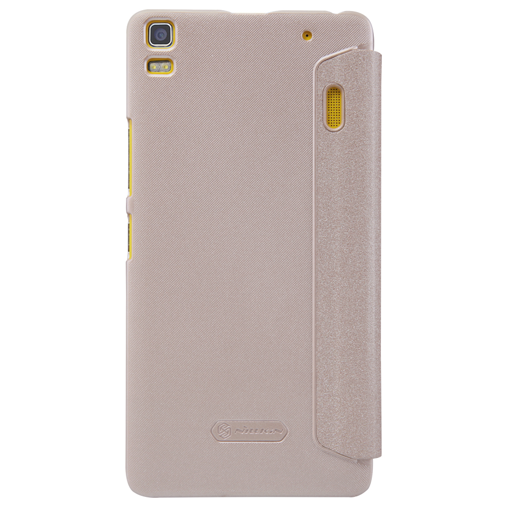 เคสฝาพับ Lenovo A7000 (Sparkle Leather Case nillkin แท้ สีทอง)