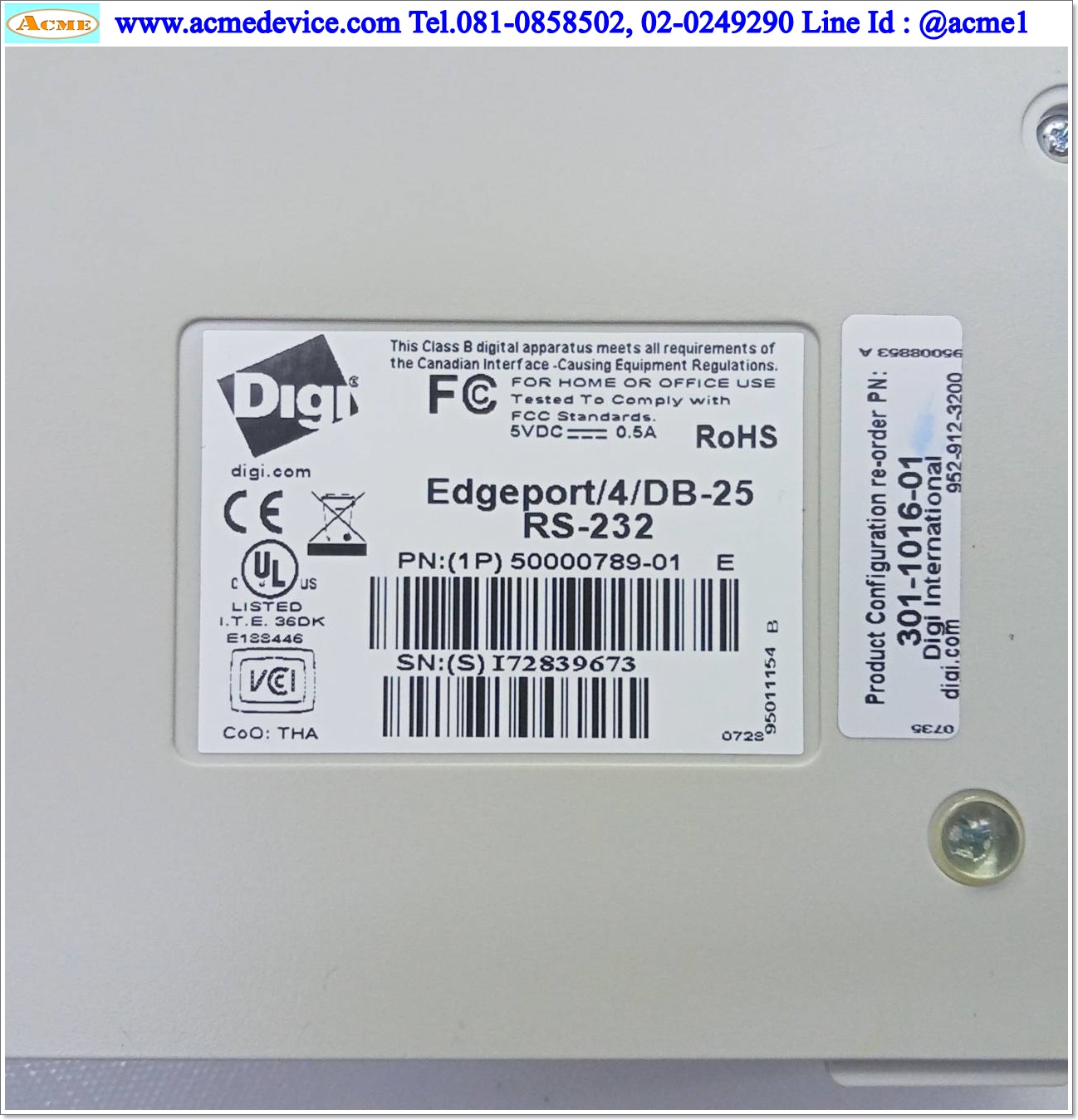 USB to Serial Converters DIGI รุ่น Edgeport/4/DB-25, 5V, 0.5A, USB to RS-232