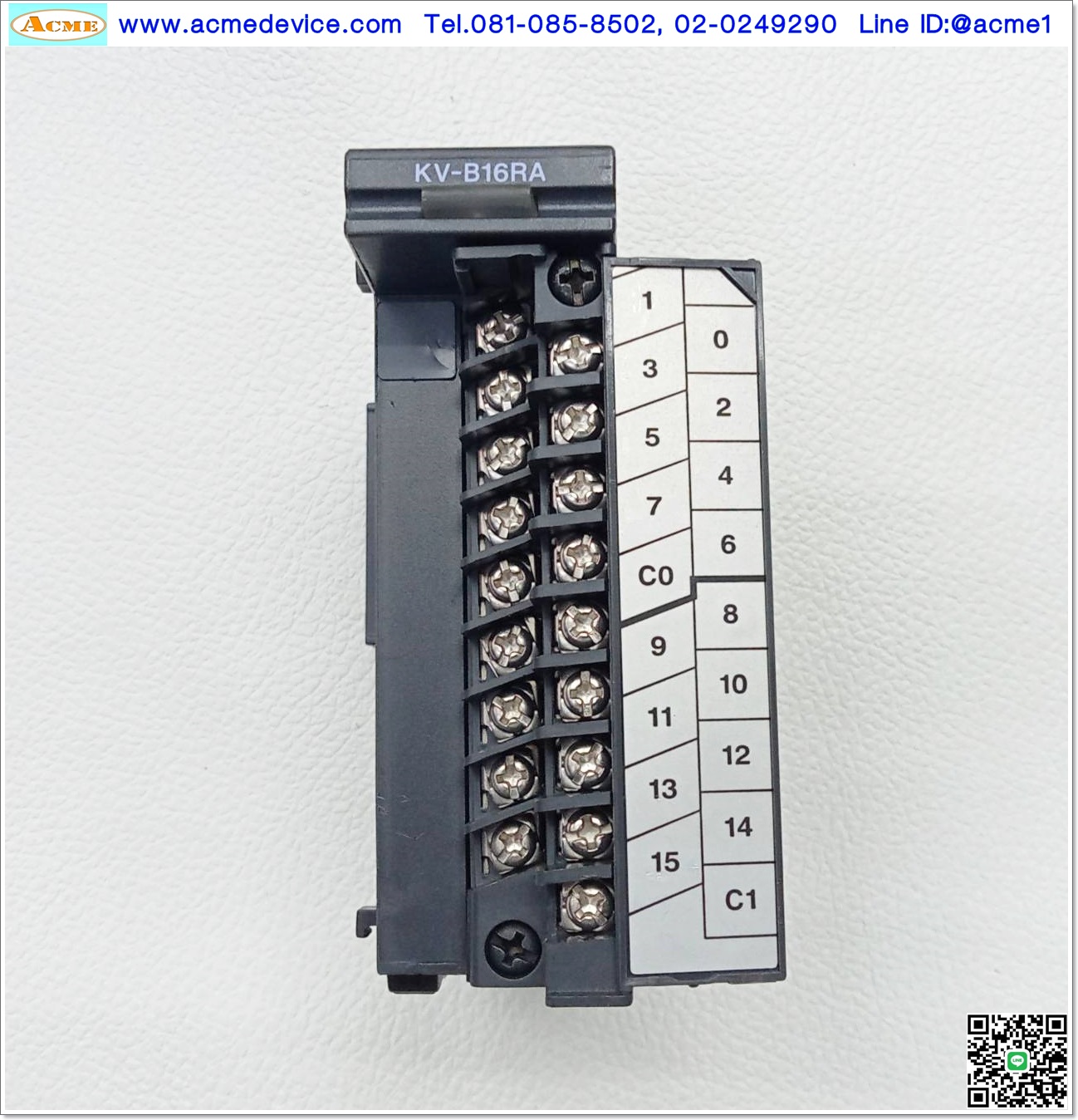 PLC Keyence รุ่น KV-B16RA, Terminal Block, Relay Output