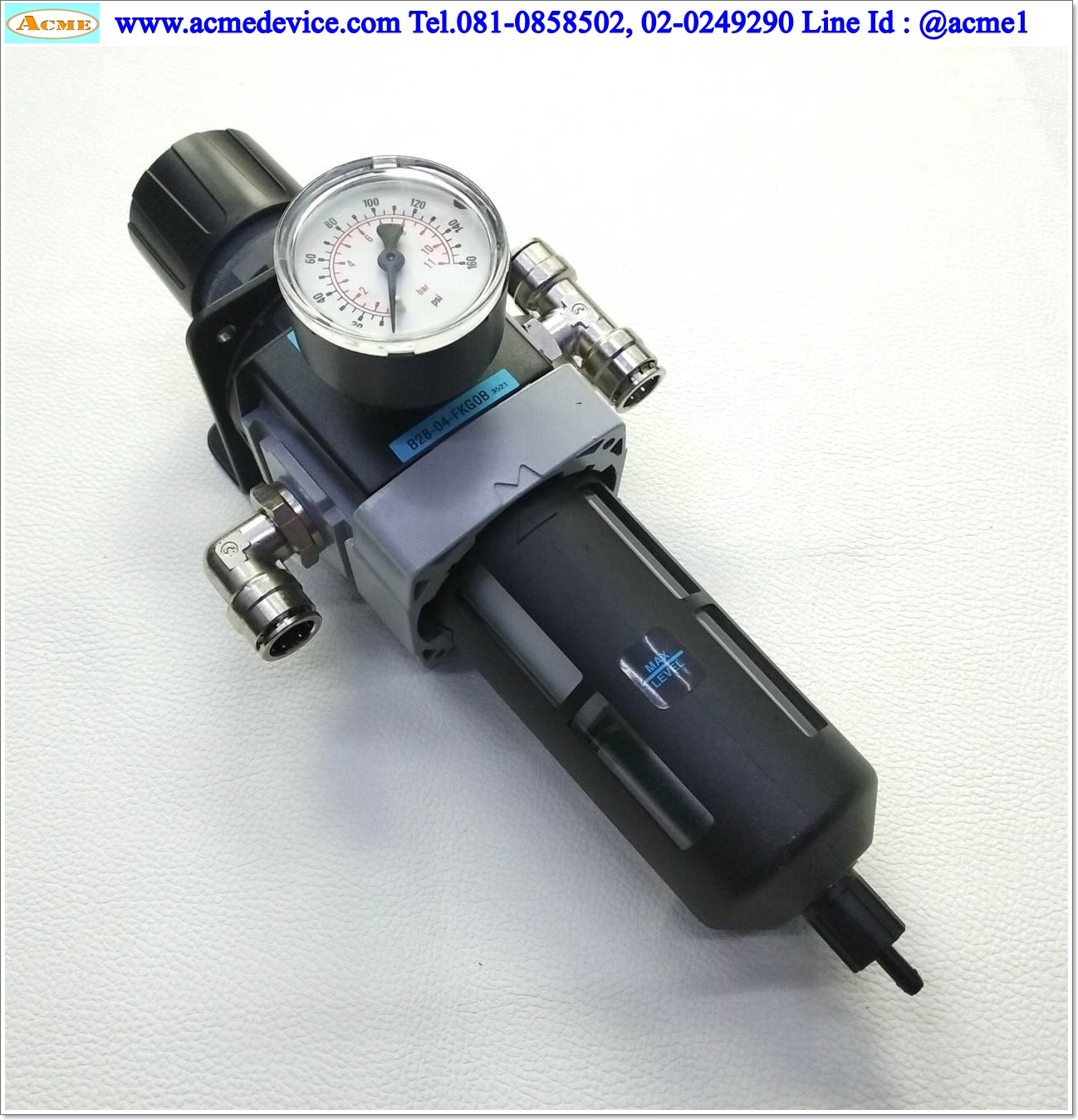 Regulater Wilkerson รุ่น B28-04-FKG0B, Range 5 - 125 psi, 1/2"