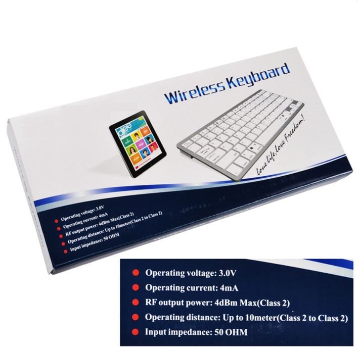 Wireless Keyboard สีขาว แป้นพิมพ์ไทย