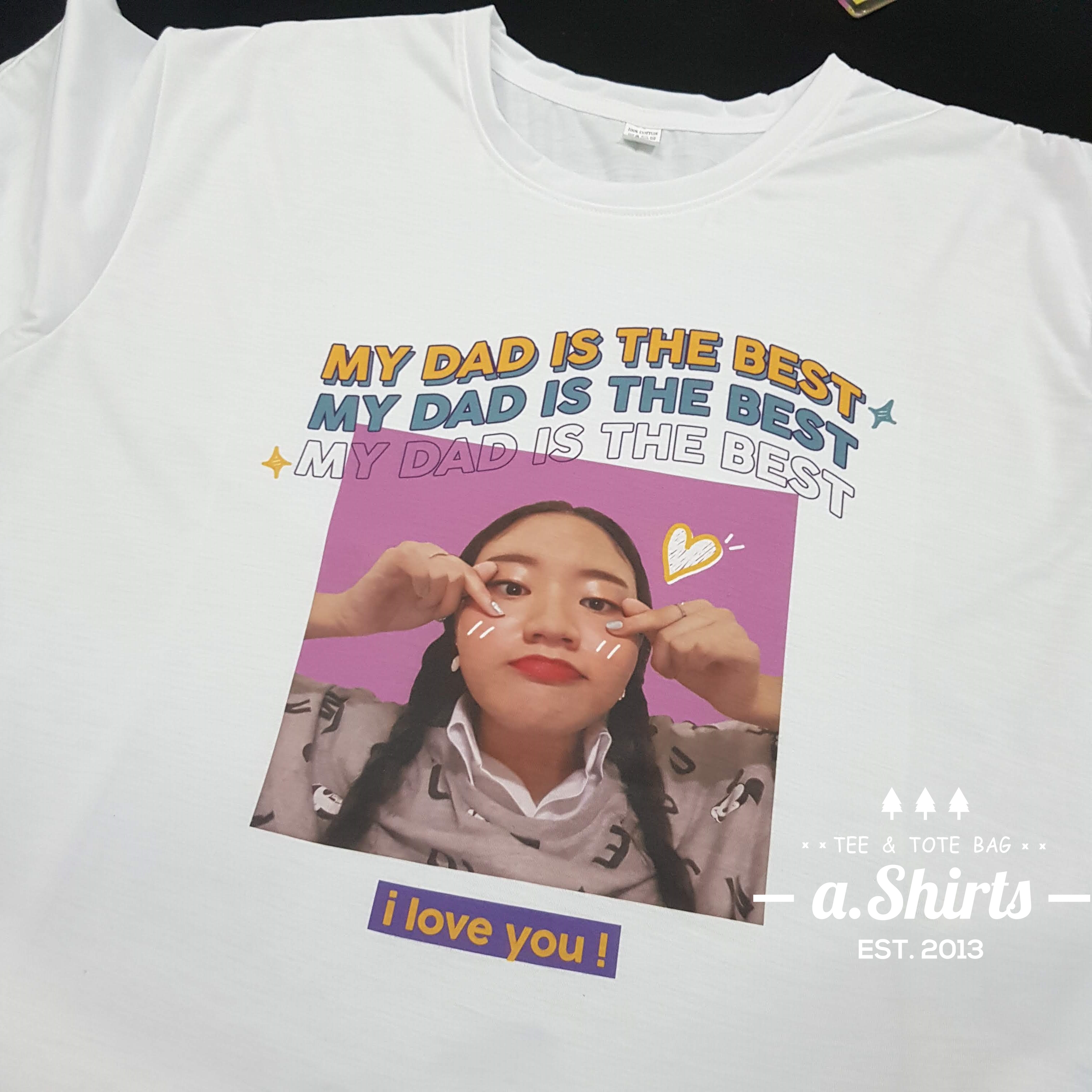 เสื้อยืดสั่งทำ ลายหน้าตัวเอง หน้าแฟน หน้าน้องหมา หน้าน้องแมว