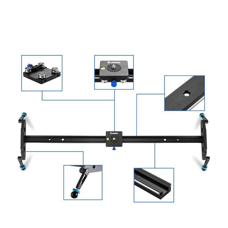 SUTEFOTO Dolly Slider รางดอลลี่ รางเลื่อน ระบบลูกปืน ลื่น เงียบ