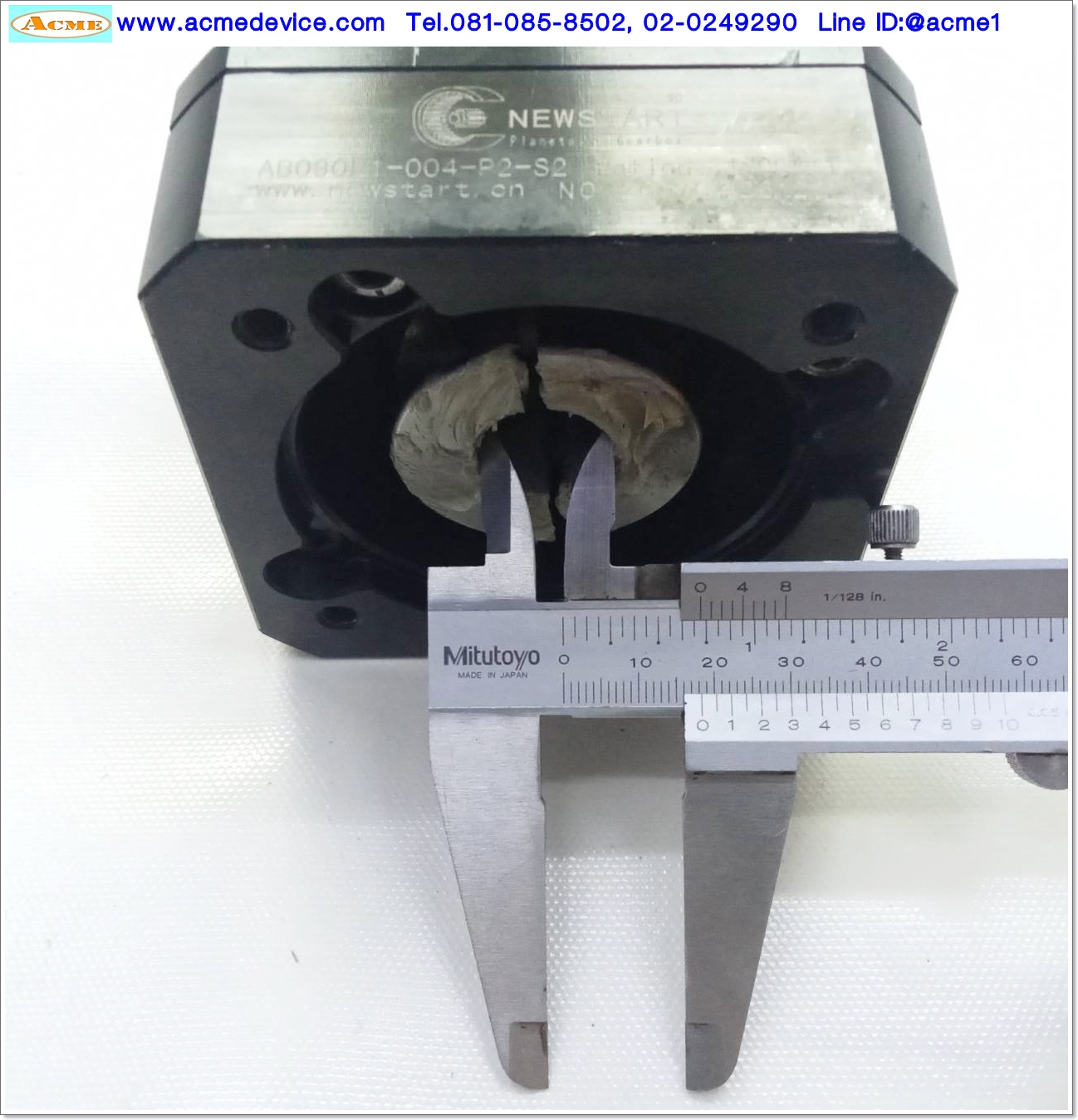 Gear Head Newstart รุ่น AB090L1-004-P2-S2, Ratio 4:1 (เพลาเข้า 19 mm. ออก 22 mm.) for 750w ( B )