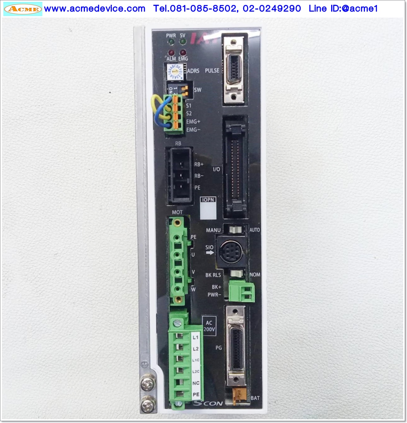 Rotary IAI Drive รุ่น SCON-C-200l-NP-2-2 & Motor TAMAGAWA SEIKI รุ่น TS4607N2077E200, Torque:0.64Nm, Speed 3000RPM, 200W