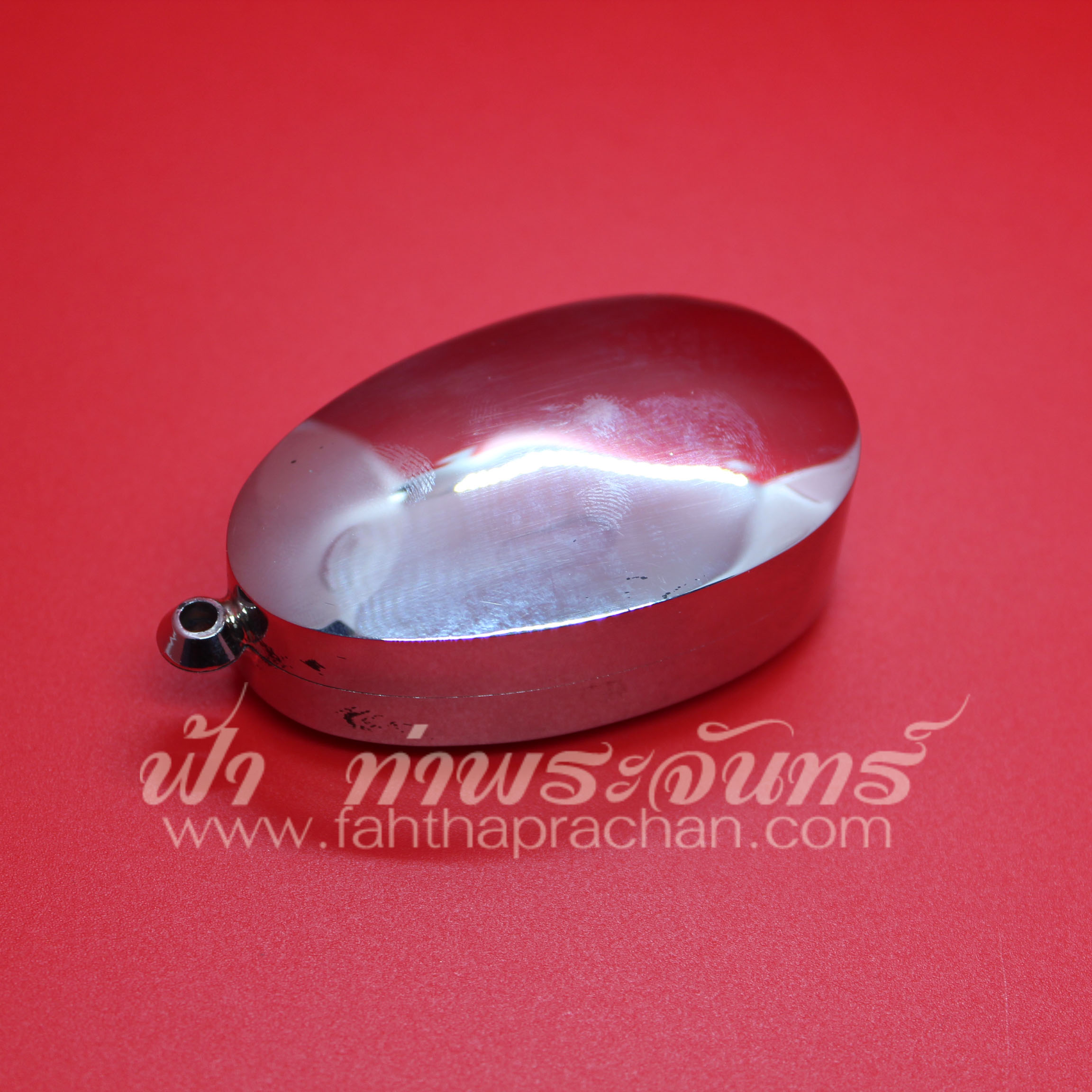 ตลับขุนแผนไข่ผ่า หน้าเดียว สแตนเลสพุก