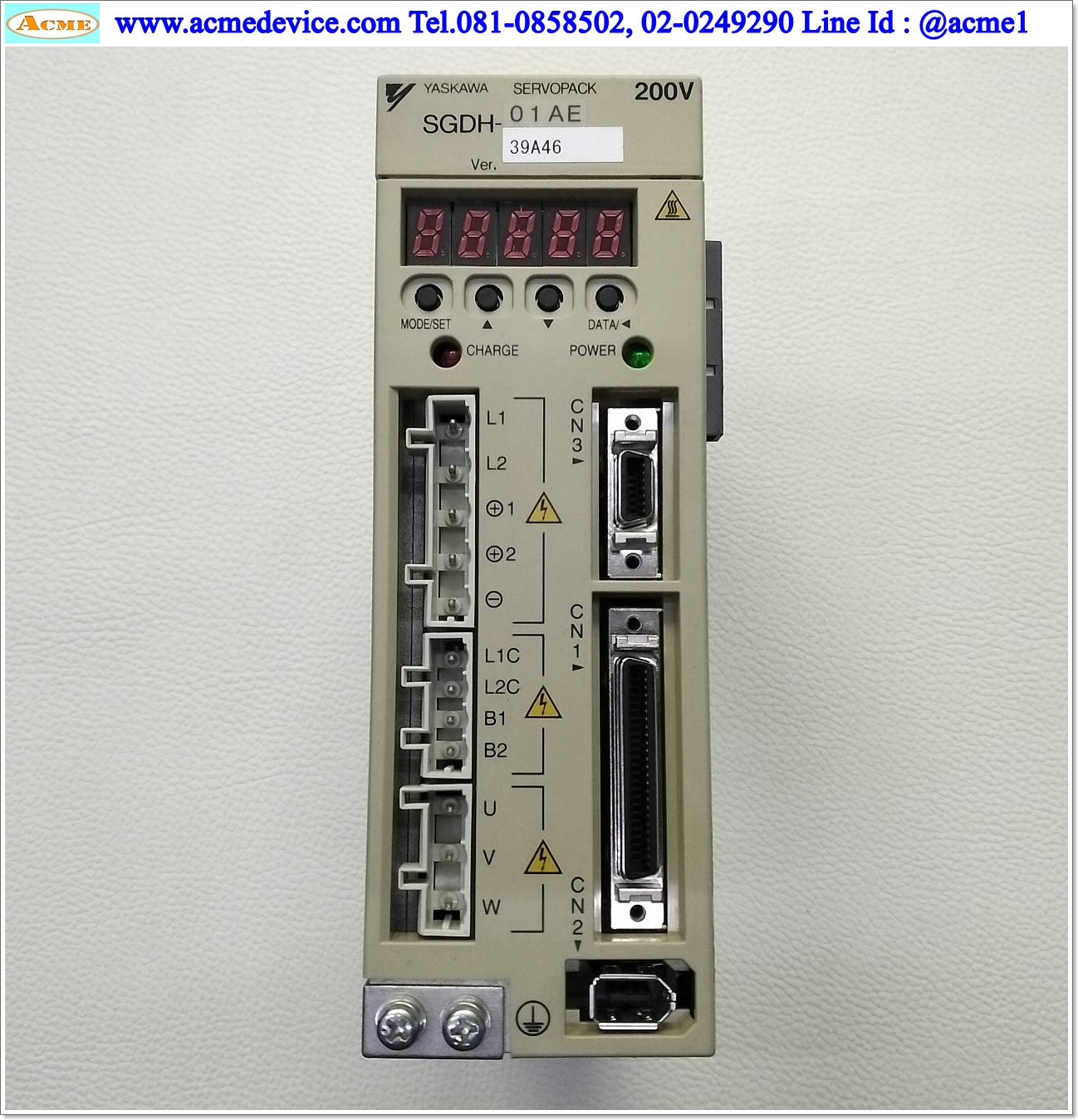 Direct Drive Servo Yaskawa รุ่น SGDH-01AE & Motor SGMCS-04C3B11, 100W
