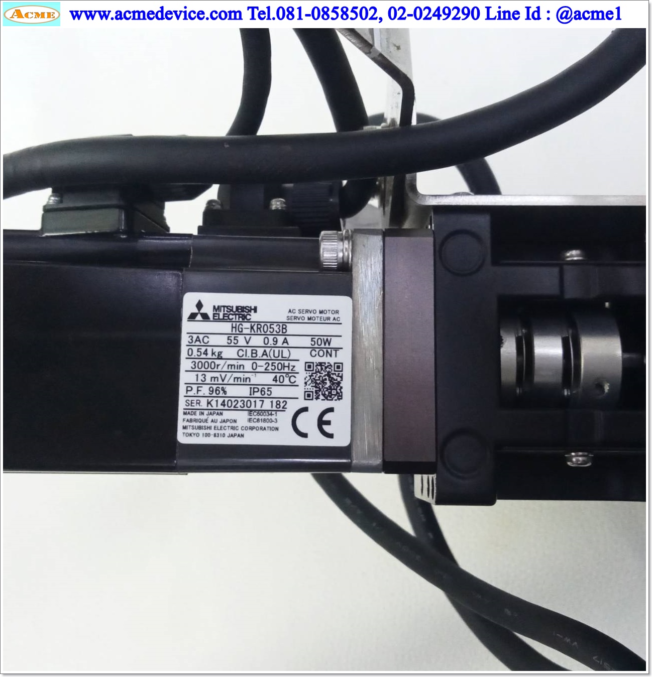 Servo Drive Mitsubishi รุ่น MR-J4-10B & HG-KR13 & LX30 (X) + MR-J4-20B & HG-KR23 & SG3320B-500H-A6CC-NN (Y) + MR-J4-10B & HG-KR053B (with break) & LX26 (Z) + MR-J4-10B & HG-KR13G5 & Gear Hamonic HPG-14A-21-FOCBKS-SB 21:1 (A)