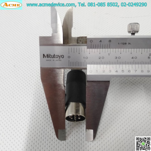 Connector Plug รุ่น Mini Din 8 Pin, 8 Pin, Solder, Dia 13 mm, (ตัวผู้)