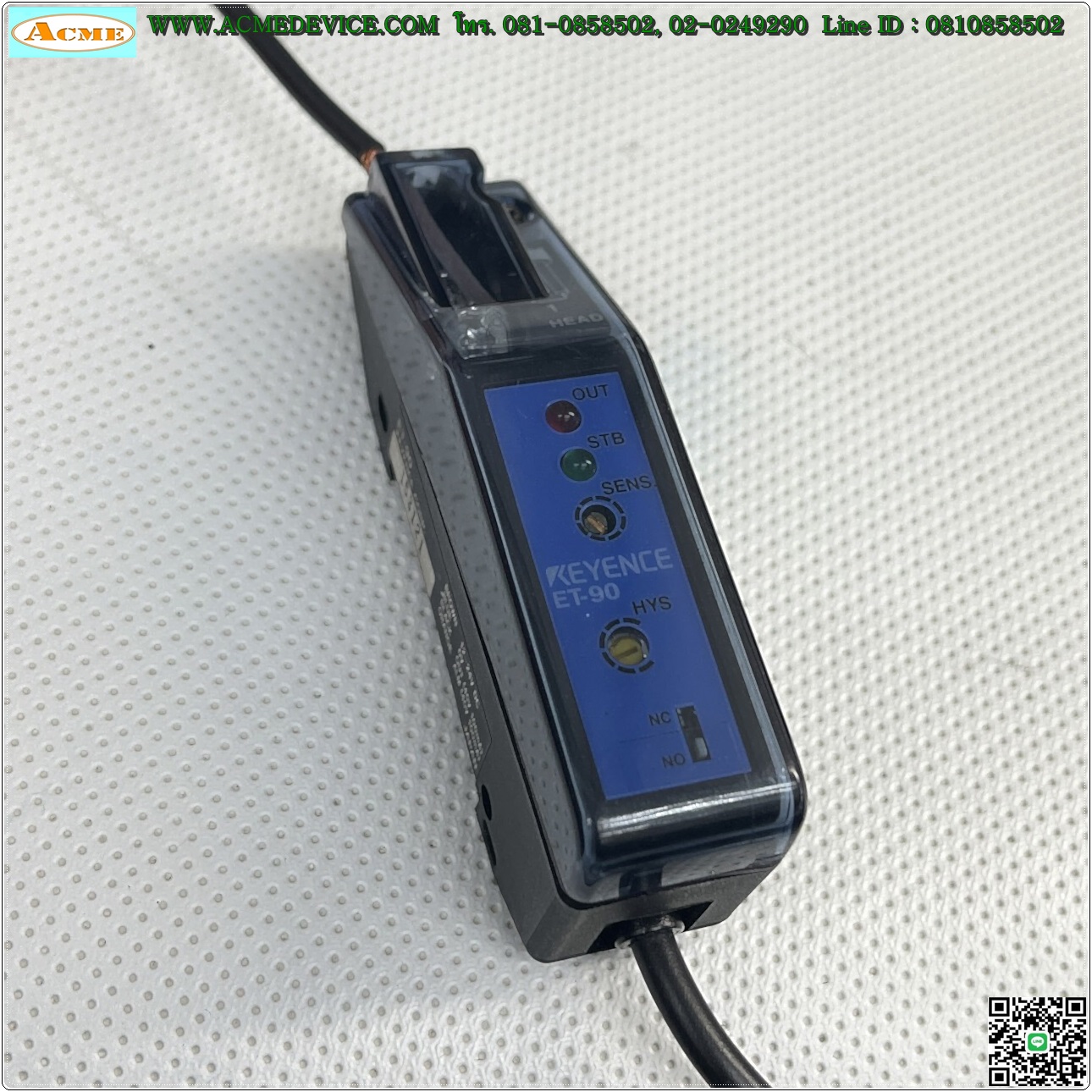 Proximity Amp Keyence รุ่น ET-90 + ET-110, M10, ระยะ 2mm, NO, NC, NPN, Shielded, Inductive