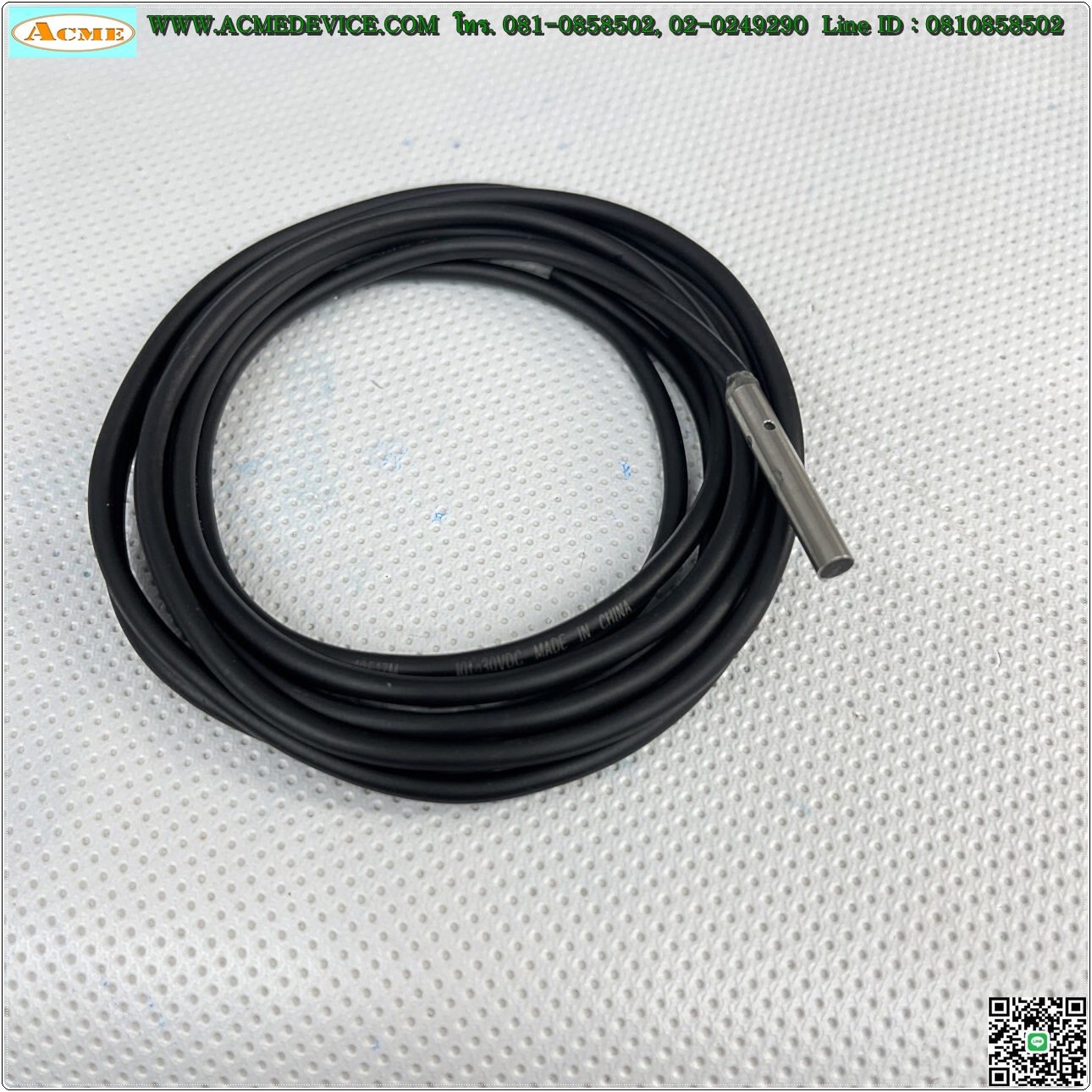 Proximity Omron รุ่น E2E-C04S12-WC-C1, M4, ระยะ 1.2mm, 3wire, NPN, NO, Shielded, Inductive