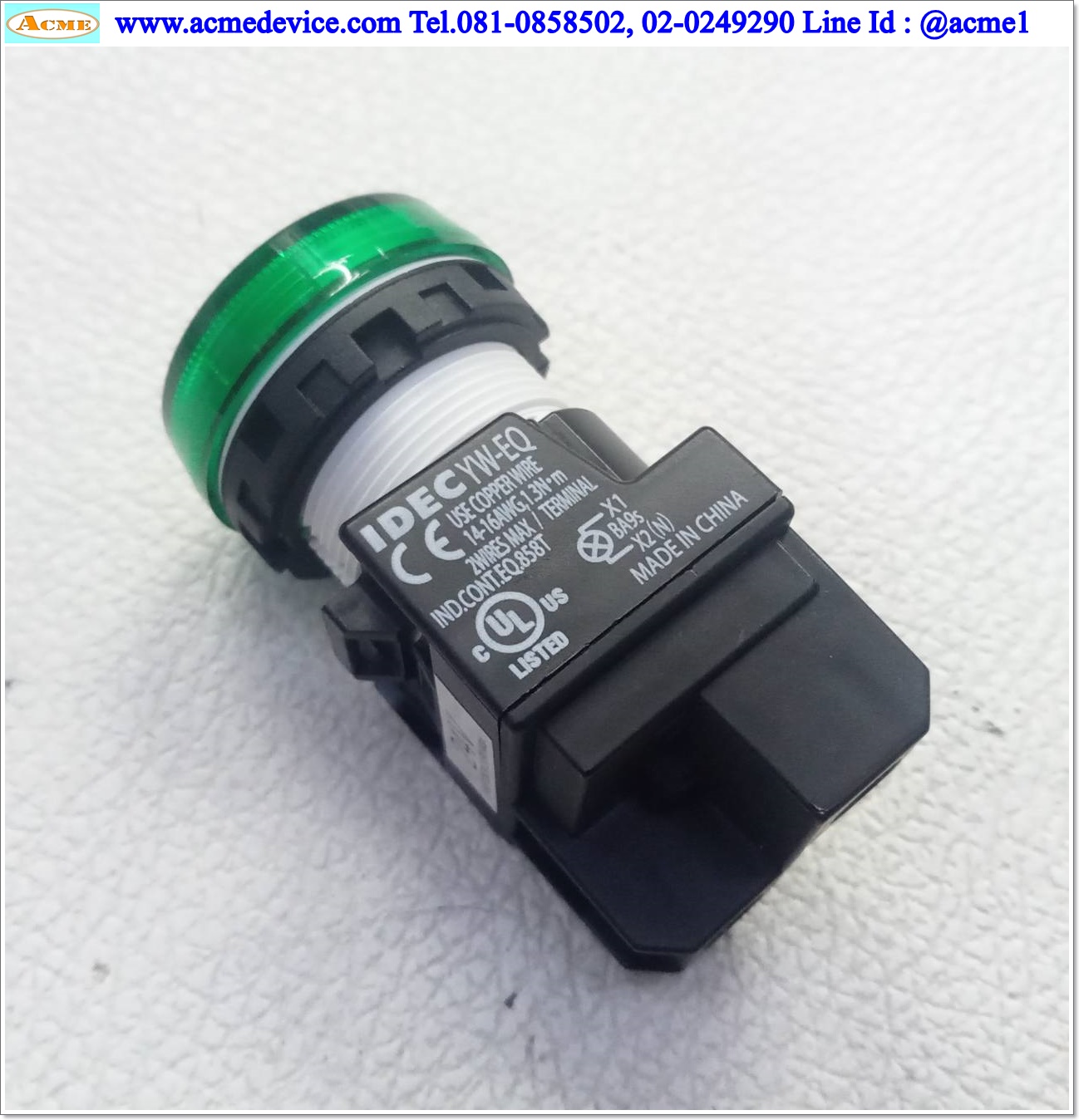Pilot Lamp Idec รุ่น YW1P-1EQ4G, 24V