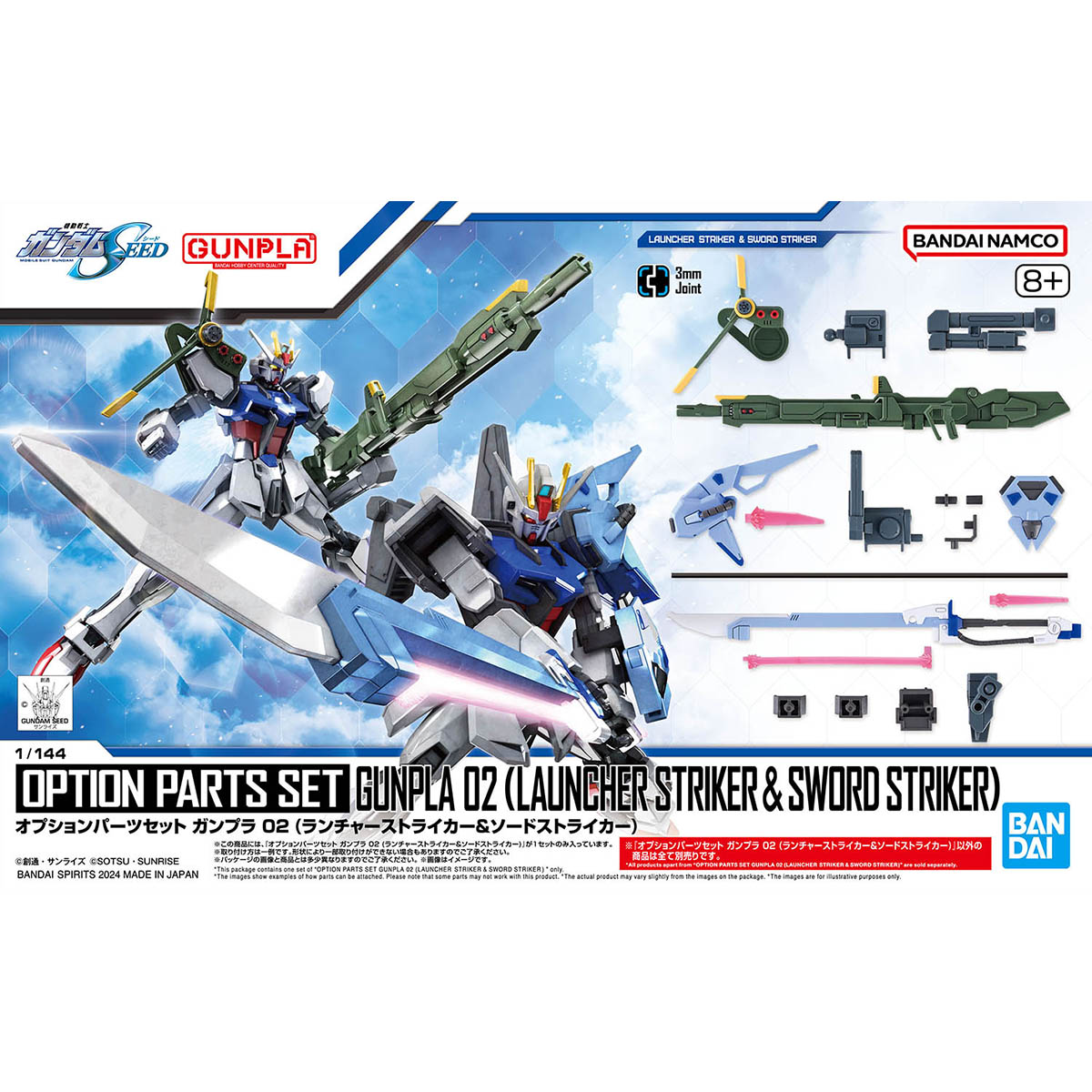 BANDAI OPTION PARTS SET GUNPLA 02 LAUNCHER STRIKER & SWORD STRIKER โมเดล กันดั้ม กันพลา PS TOYLAND