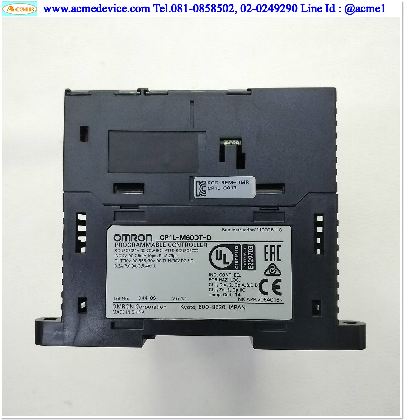 PLC Omron รุ่น CP1L-M60DT-D, 24Vdc