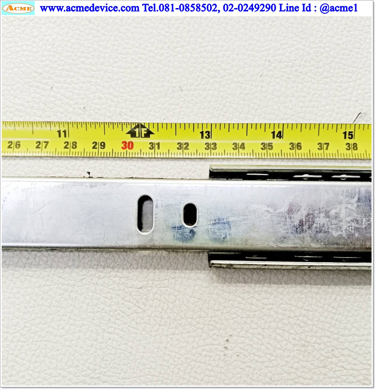 รางสไลด์, รางลิ้นชักลูกปืน ขนาด 35 x 455 mm., ระยะชัก 330 mm.