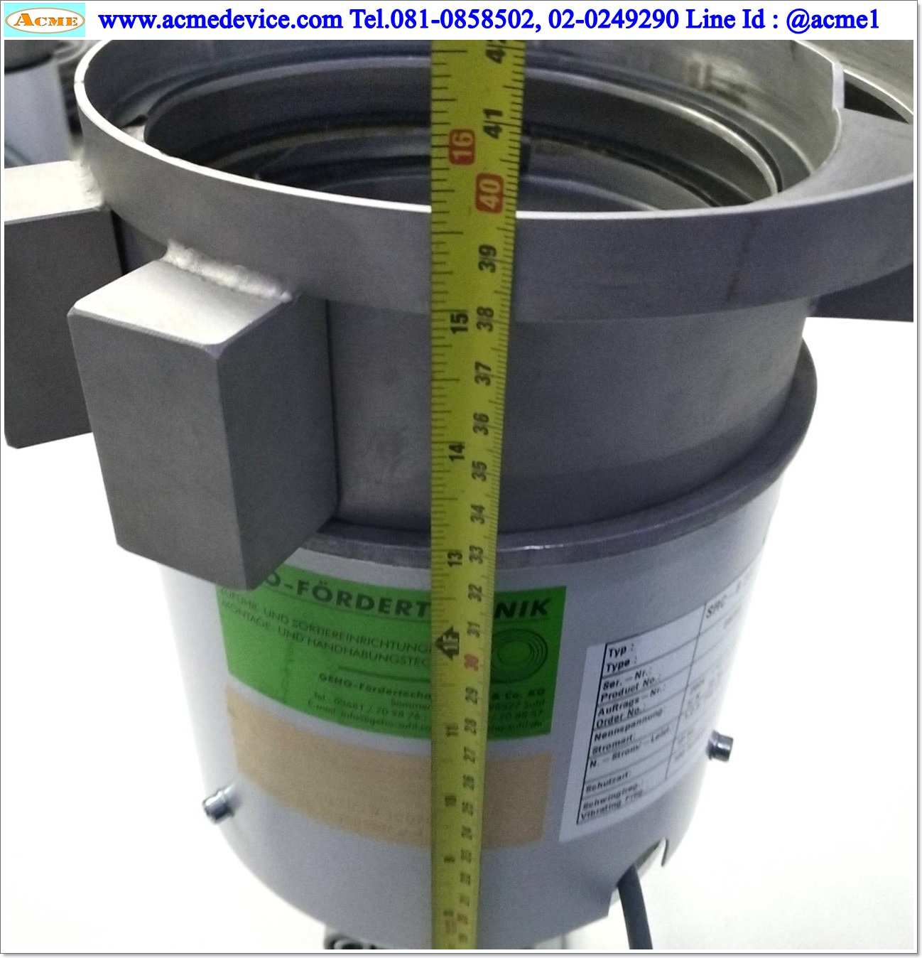 Bowl Feeder RNA รุ่น SRC-B 200-2L, ขนาด 210 x 397 mm. & Controller RLC 10-A3/65.2, 230V