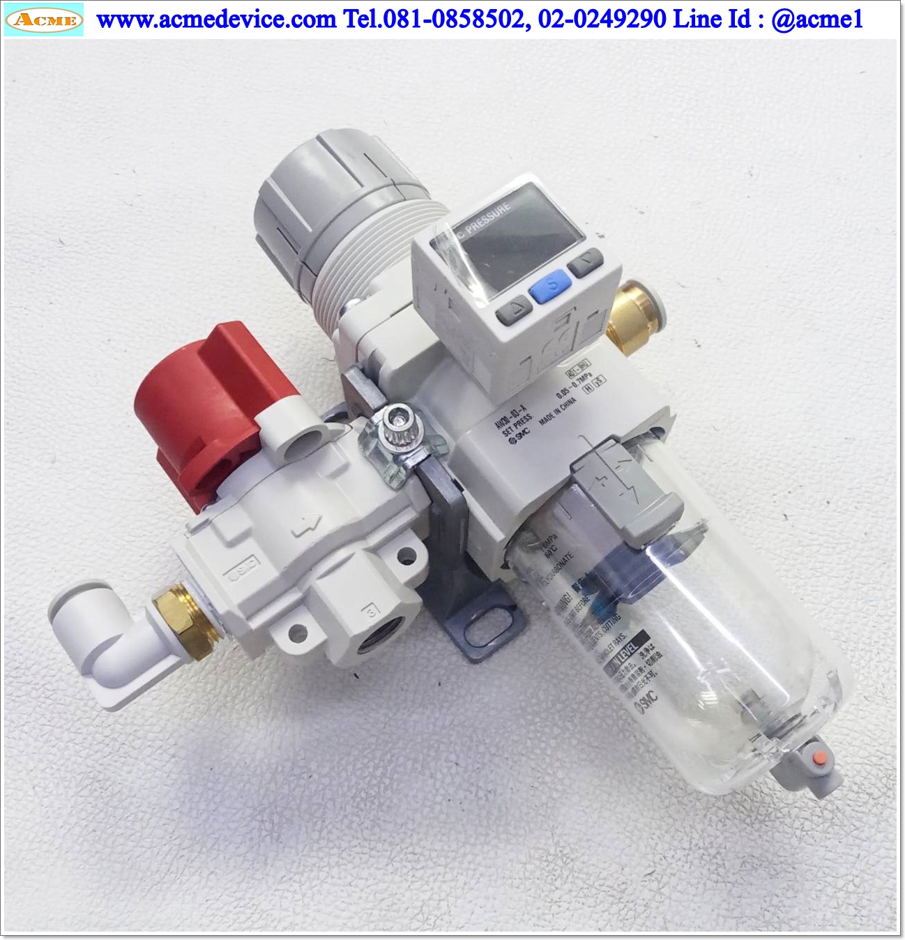 Regulator SMC รุ่น AW30-03-A + VHS30-03A + ISE30A-01-B