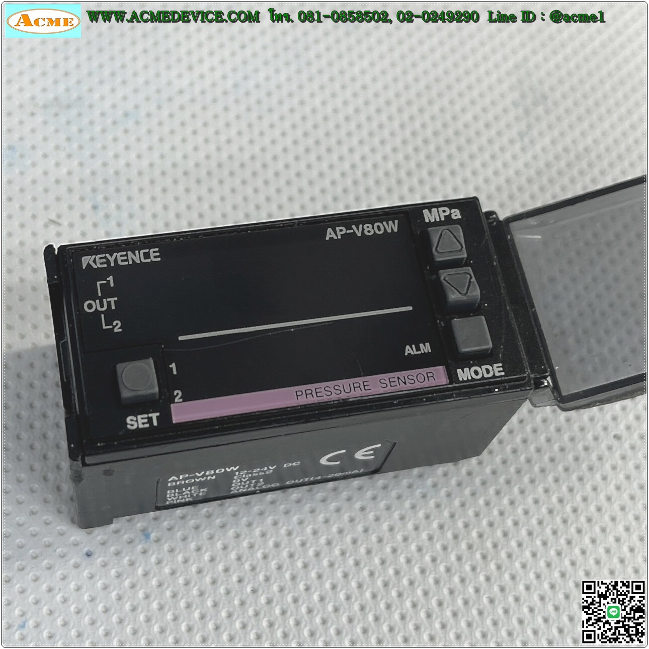 Vacuum Keyence รุ่น AP-V80W, NPN, Analog out 4-20mA, + Head รุ่น AP-11S, 0 to -100kPa