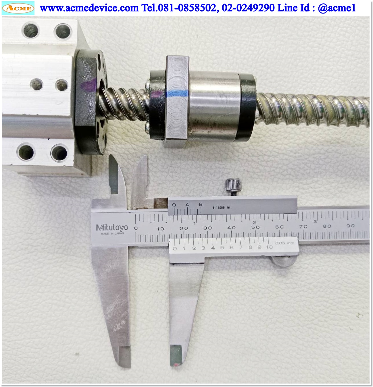 Ball Screw ??? รุ่น ???, ขนาดเพลา 12 mm. x 510 mm., Stroke 370 mm., Pit 16 mm.