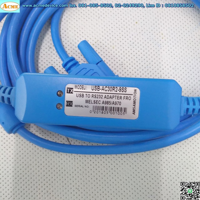 Download cable สายโหลด รุ่น USB-AC30R2-9SS for Touch Screen GOT A985/A970 (USB to RS232 Adapter)