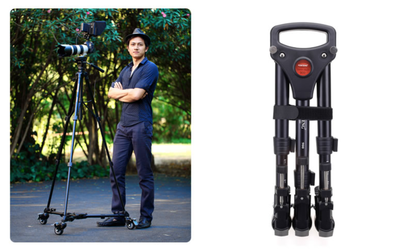ล้อเลื่อนติดขาตั้งกล้อง ยี่ห้อYunteng YT-900 (Camera Professional Tripod Dolly)