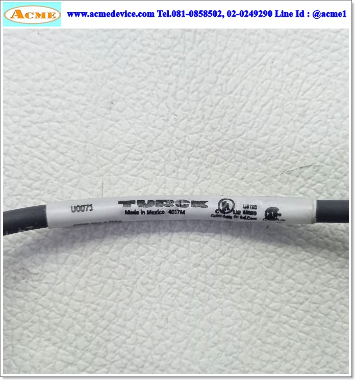 Proximity Turck รุ่น BI1-EG05-AN6X-V1331, M5, ระยะ 1mm, 3wire, NPN, NO, Unshielded, Inductive