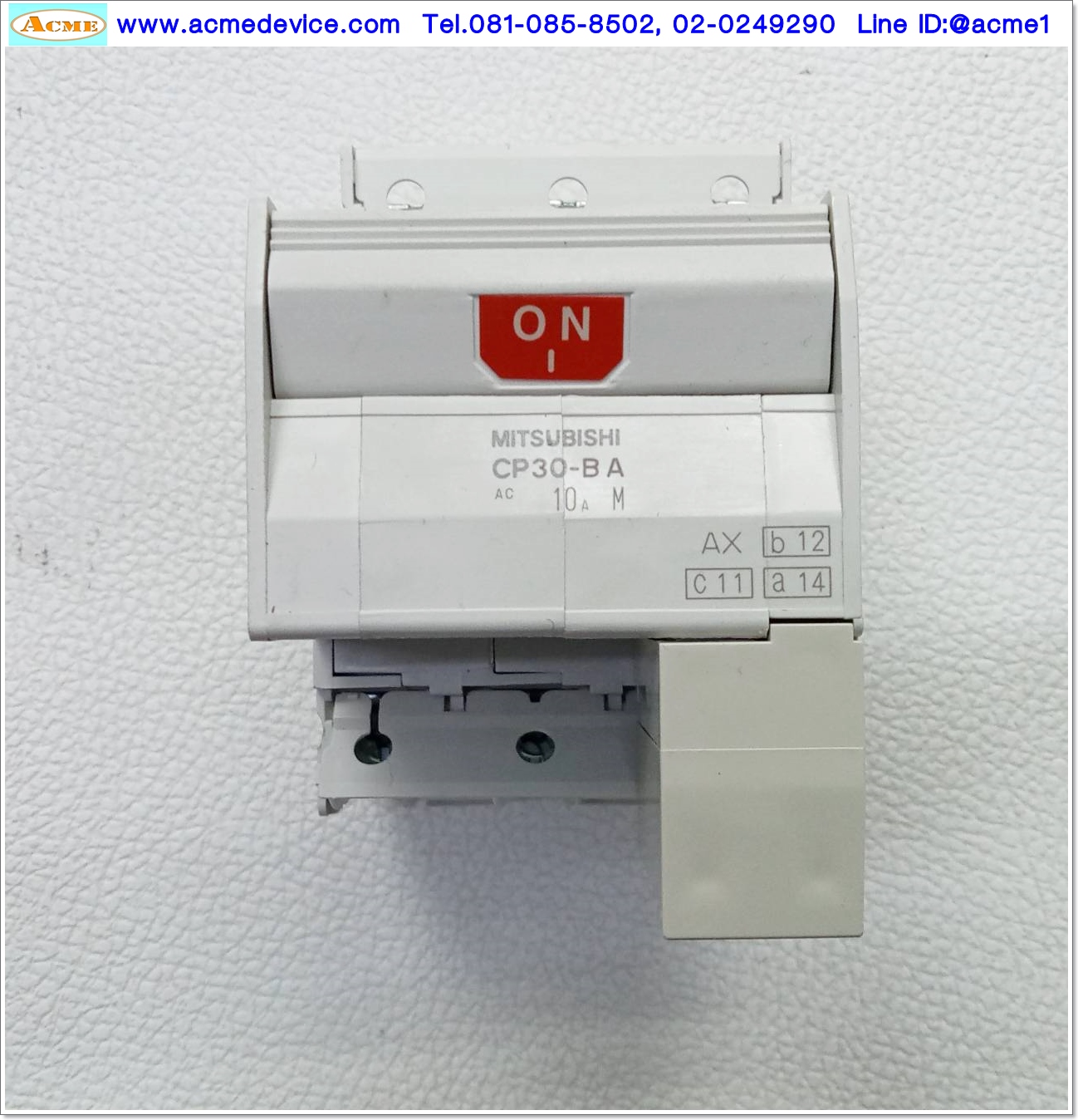 Breaker Mitsubishi รุ่น CP30-BA, 10A, Auxiliary Switch
