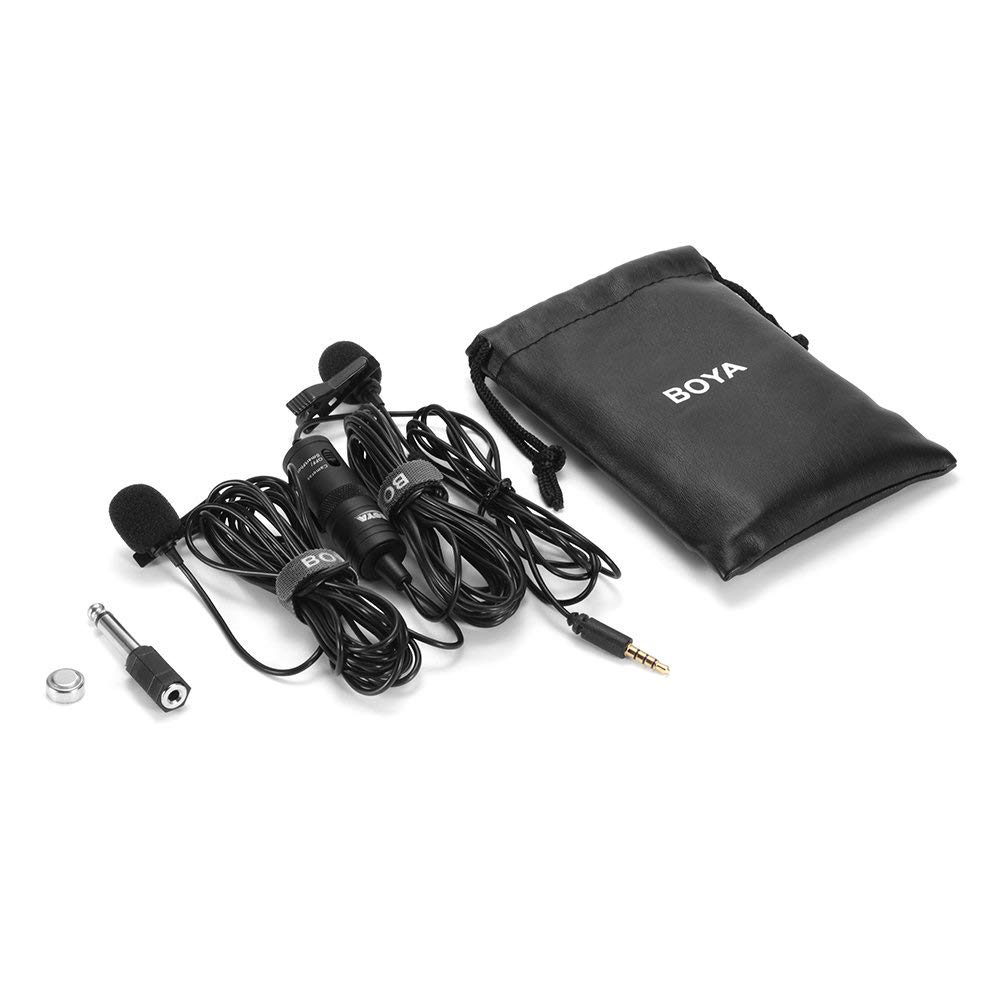 Microphone BOYA BY-M1DM Dual Omni-Directional Lavalier Mic รับประกันศูนย์ไทย 1 ปี