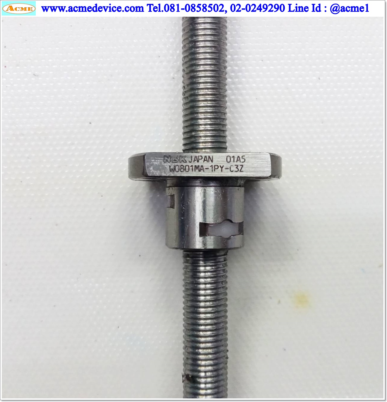 Ball Screw NSK รุ่น W0801MA-1PY-C3Z1, ขนาด 8 x 170 mm., Pit 2 mm.