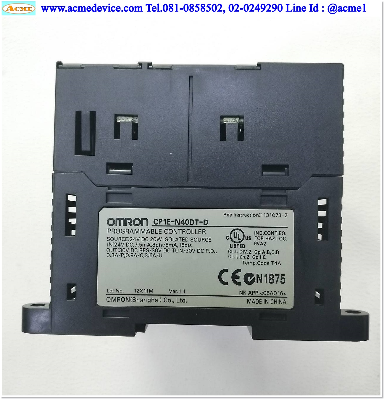 PLC Omron รุ่น CP1E-N40DT-D, 24Vdc