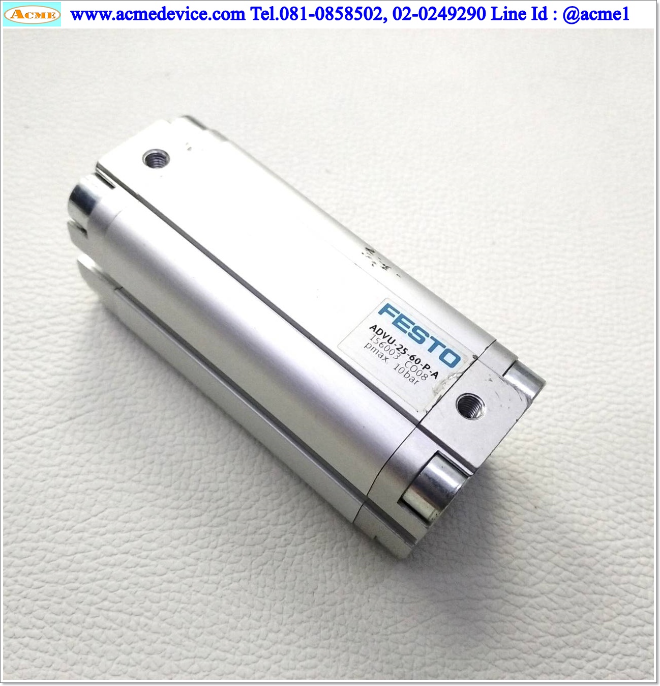 Air Cylinder Festo รุ่น ADVU-25-60-P-A, Bore 25 mm, Stroke 60 mm