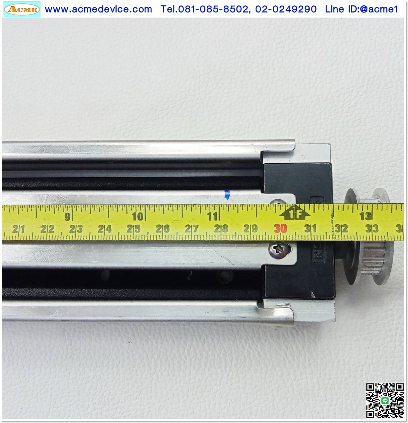 แกนสําเร็จรูป Ball Screw NSK รุ่น MCM05, ขนาด 64 mm x 435 mm, Stroke 280 mm, แกนโต 12 mm, Pit 10 mm