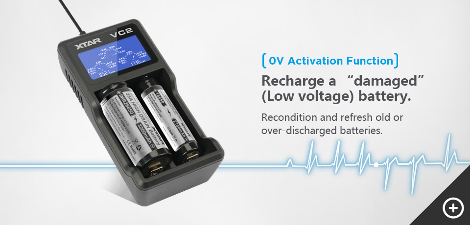 ที่ชาร์จแบตเตอรี่ XTAR VC2 USB LCD Battery Charger แสดงความจุ mAh ได้ สำหรับแบต 3.7v ของแท้ 100% สำหรับ 26650 18650 14500