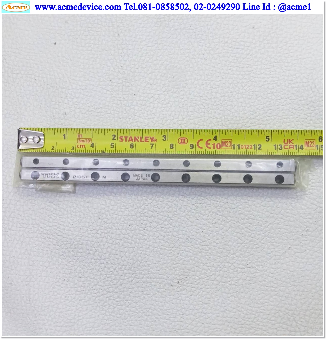 Crossed Roller Guide THK รุ่น VR3M-225HX23Z, 2135T, ขนาด 12 x 140mm., Stroke 90 mm.
