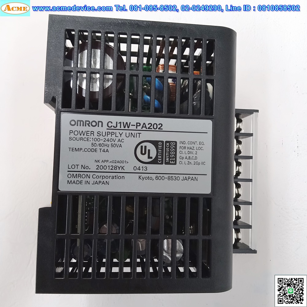 PLC Omron รุ่น CJ1W-PA202, Power Supply Unit