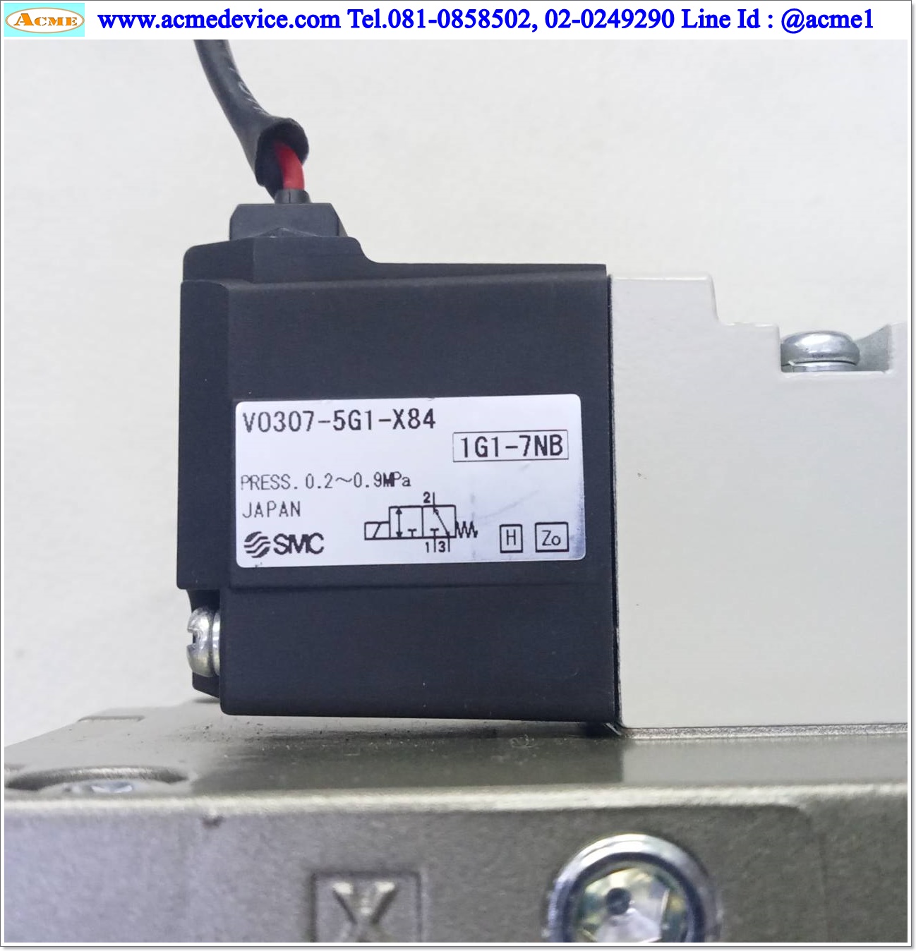 Solenoid Valve SMC รุ่น VG342-5G-04B, Pilot Poppet type, coil 24Vdc