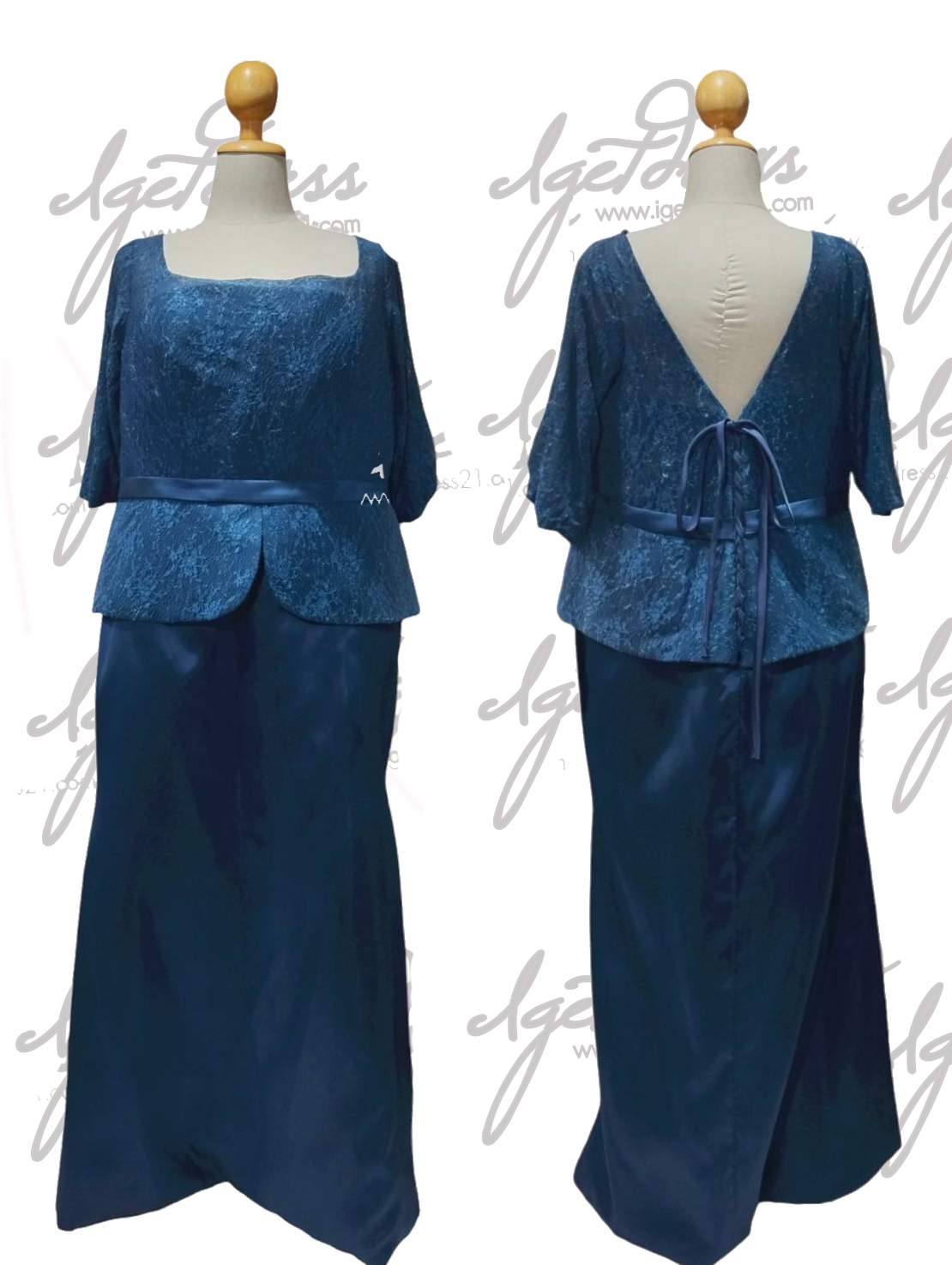 ราตรียาวตัวเสื้อลูกไม้6XL