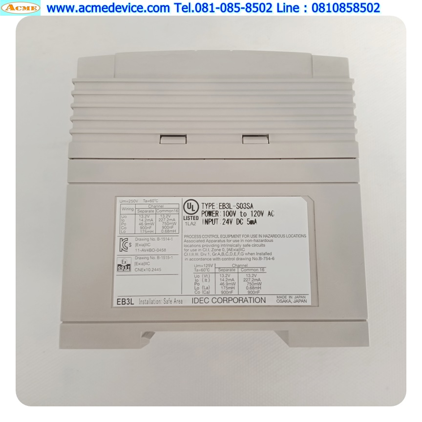 Relay Idec รุ่น EB3L-S03SA, IZBARL, 100-240VAC