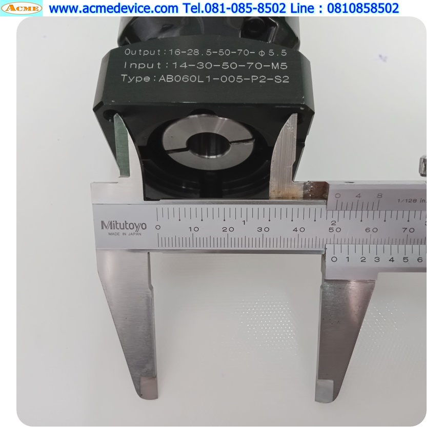 Gear Head Newstart รุ่น AB060L1-005-P2-S2, Ratio 5:1 (เพลาเข้า 14 mm. ออก 16 mm.) for 200w 400w (A)