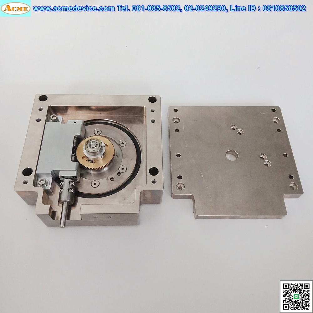 แกนสําเร็จรูป Rotary ??? รุ่น ???, ขนาด 150x155x55 mm, หมุน 360 องศา, Ratio 1:80/ชุดรางประกบเม็ดลูกปืนขนาด 90x245x52 mm, stroke 165 mm