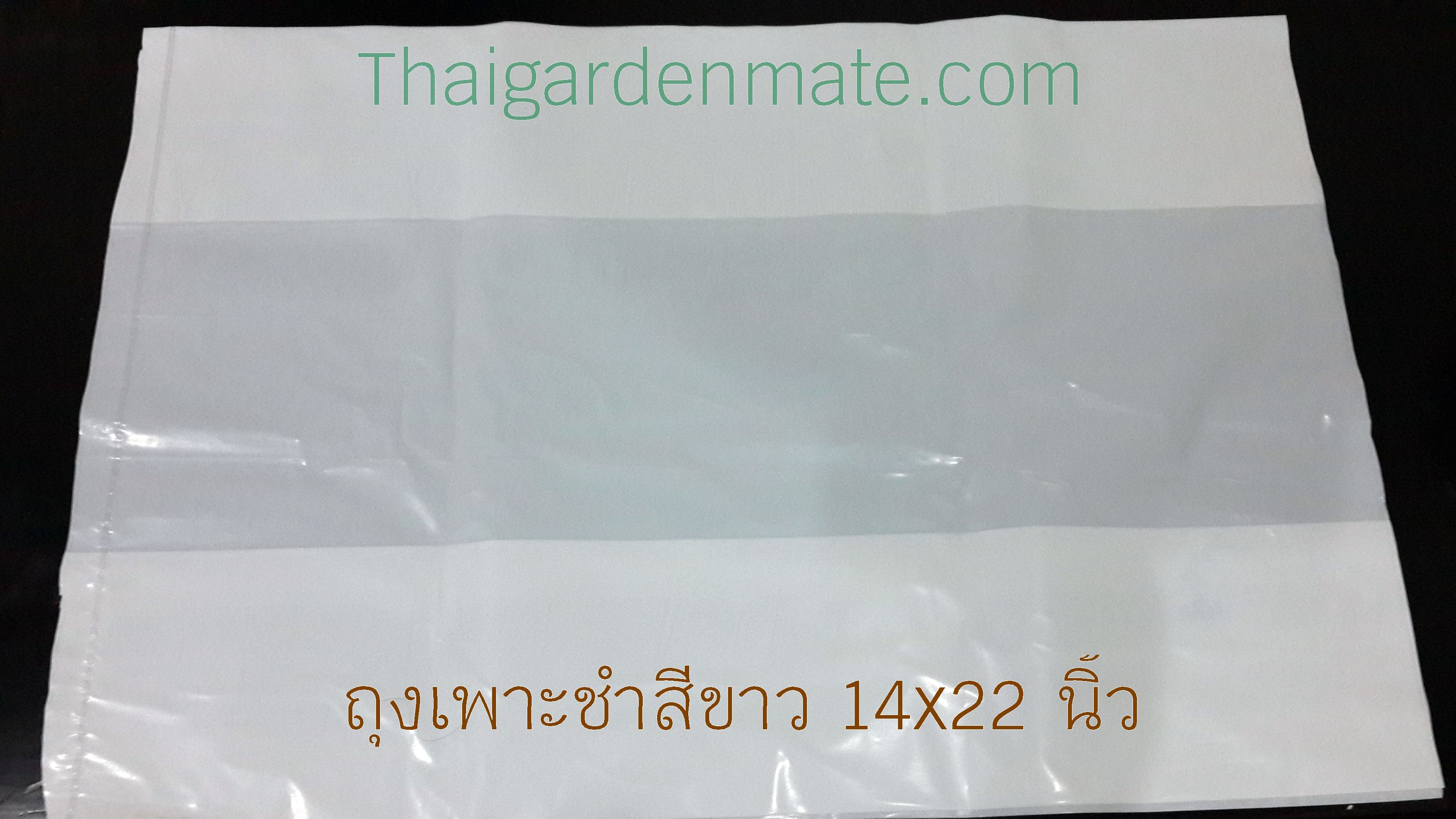 ถุงเพาะชำสีขาว ขนาด 14x22 นิ้ว