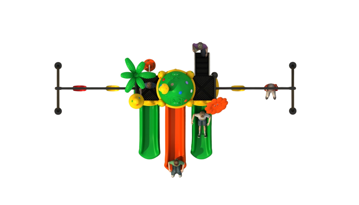 เครื่องเล่นสนามมีประโยชน์ ชุด เห็ดสไลเดอร์พร้อมชิงช้า 4 ที่นั่ง