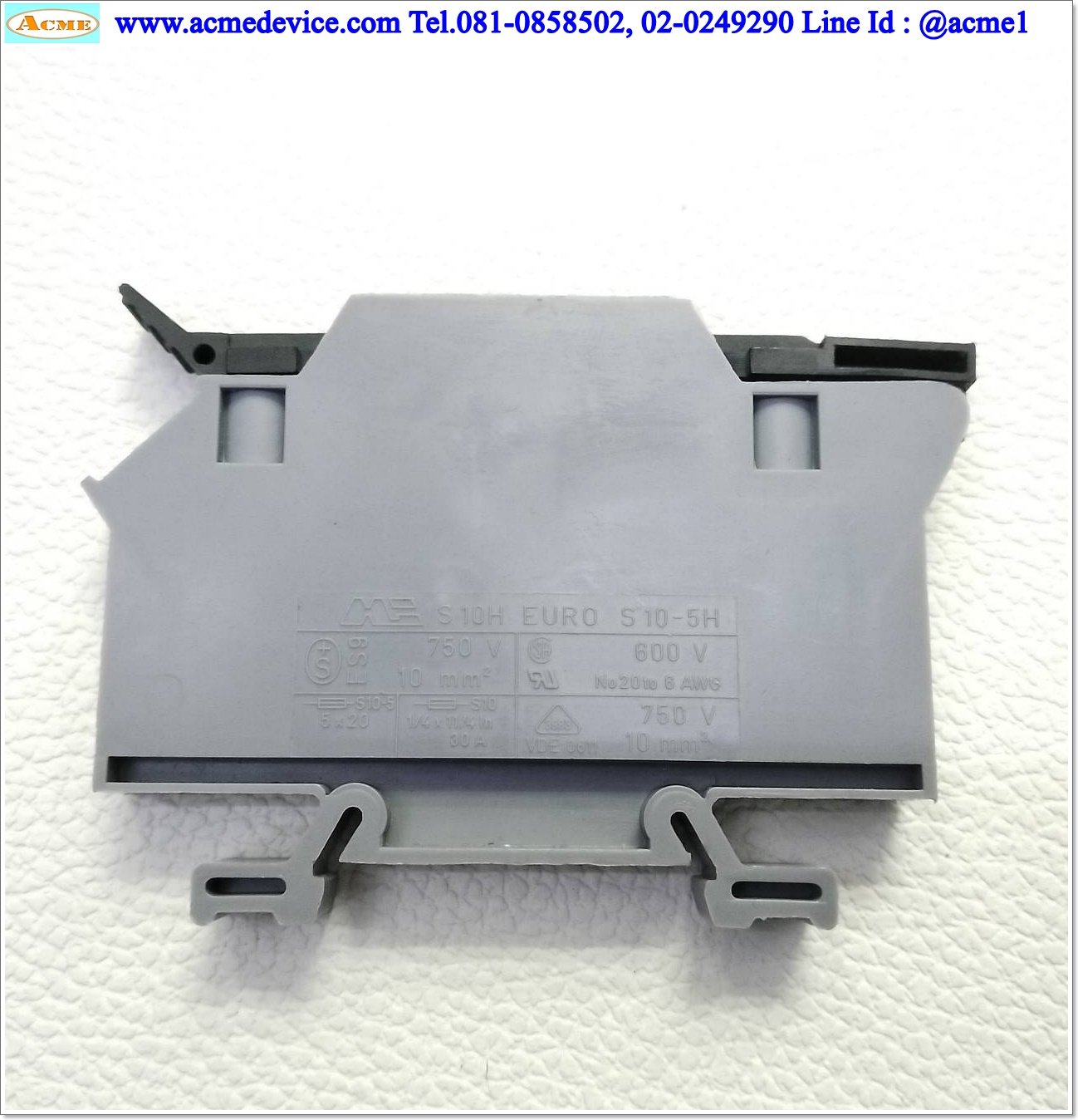 Fuse Modular Terminal Block Morsettitalia รุ่น EURO S10-5H (ไม่มี LED)